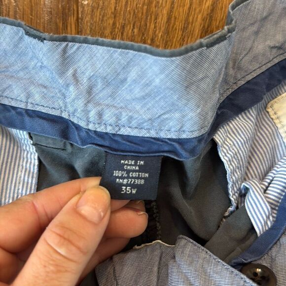 J.Crew grey blue cotton 10” chino short size 35 - Picture 4 of 8